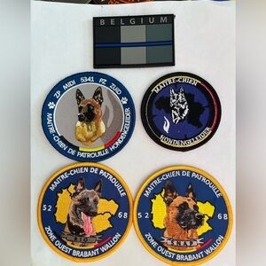 Belgium Dog Handler Patches Set